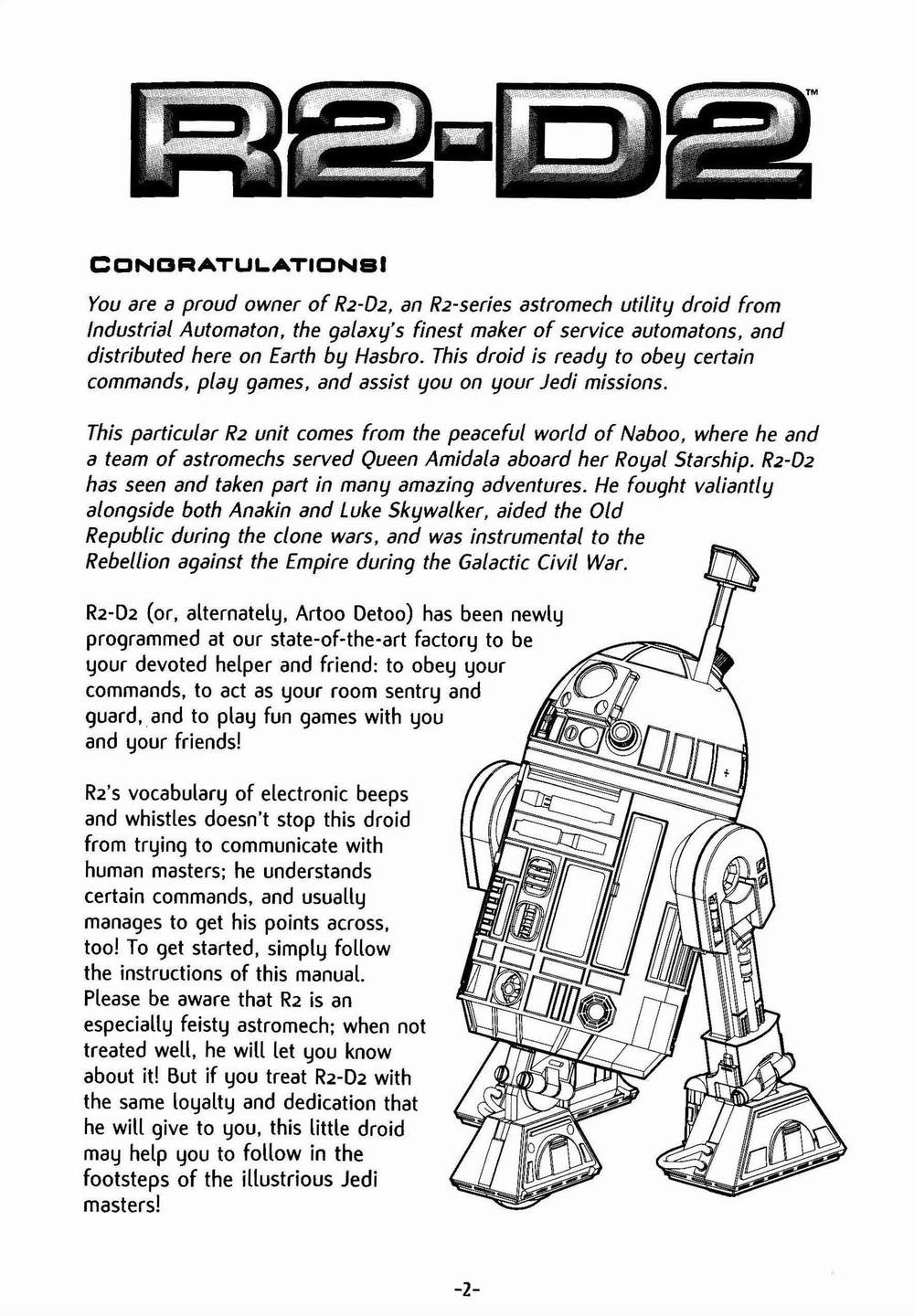 The Robots Web Site - R2D2 Droid Manual