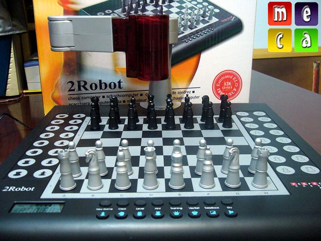 Schachcomputer Prospekt Novag Chess Robot 2 Seiten