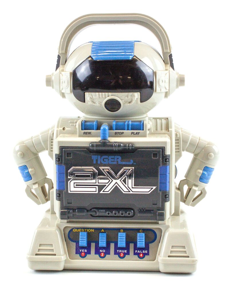 TIGER ELECTRONIC 2-XL TALKING ROBOT CASSETTE TAPE X-MEN WOLVERINE DEADLY GAMES 
