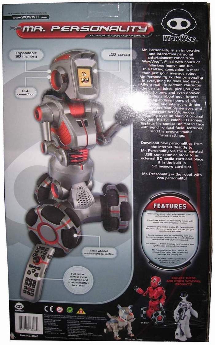 Rare Wow wee Mr. Personality Robot and Remote Control Tested Works Great!